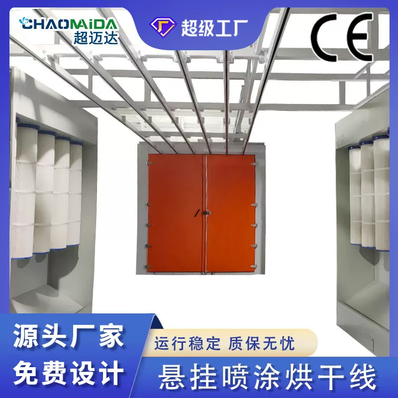 悬挂式喷粉喷塑生产线 工业涂装烘干输送线 静电粉末喷涂流水线