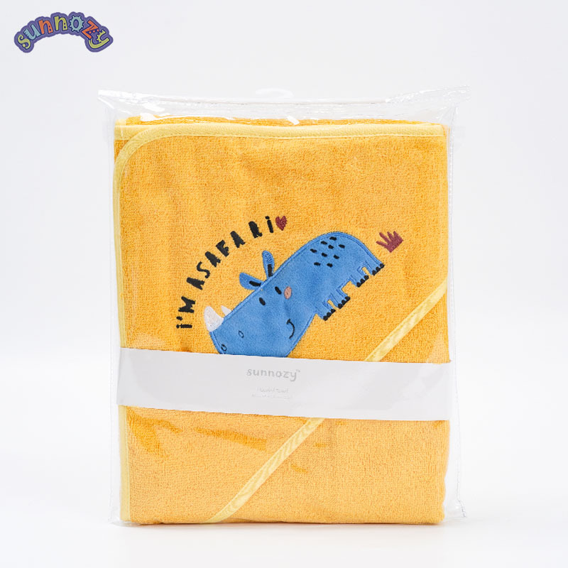 Toalla de baño de bebé de algodón suave bordado súper absorbente Toalla de capa con capucha europea y americana Toalla de baño usable fábrica al por mayor