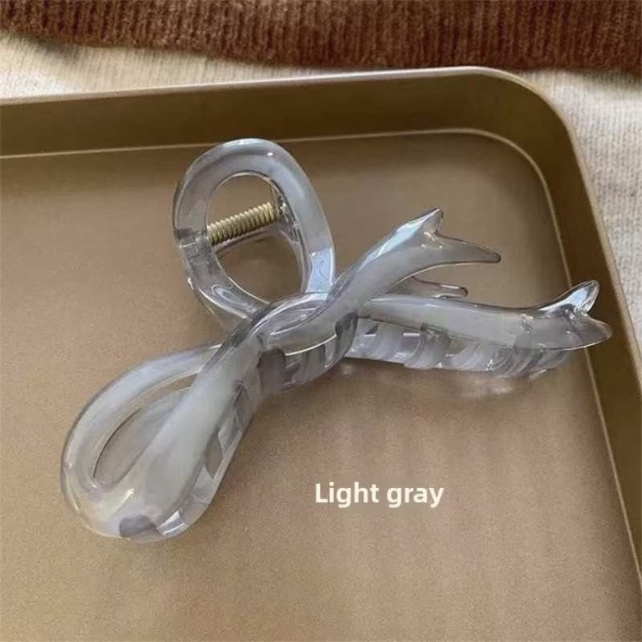 Light gray ribbon bow