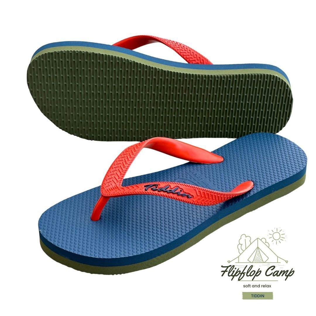 Chanclas para hombre Tid Din de suela blanda de látex importadas de Tailandia, zapatillas ligeras, impermeables y antideslizantes