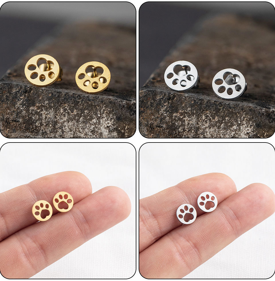 Cartoon Style Plating Stainless Steel No Inlaid Earrings Ear Studs display picture 7