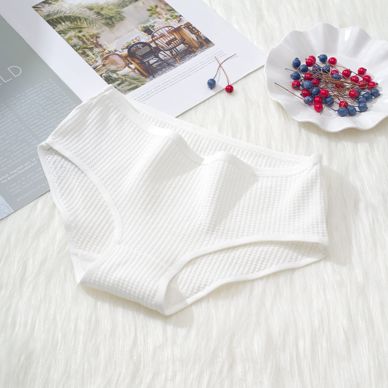 En stock 5A ropa interior antibacteriana para mujer hilo de verano fino transpirable color caramelo algodón Mediados de cintura chica estudiante ropa interior