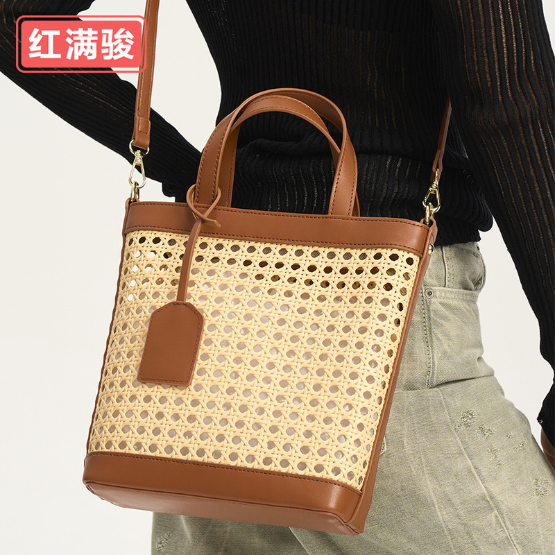 2026 Spring/Summer Handmade Rattan Straw Bag for Women, Beach Vacation Shoulder Crossbody Bag, Hollow Six-Eye Octagonal Handbag 2026 Spring/Summer Handmade Rattan Straw Bag for Women, Beach Vacation Shoulder Crossbody Bag, Hollow Six-Eye Octagonal Handbag
