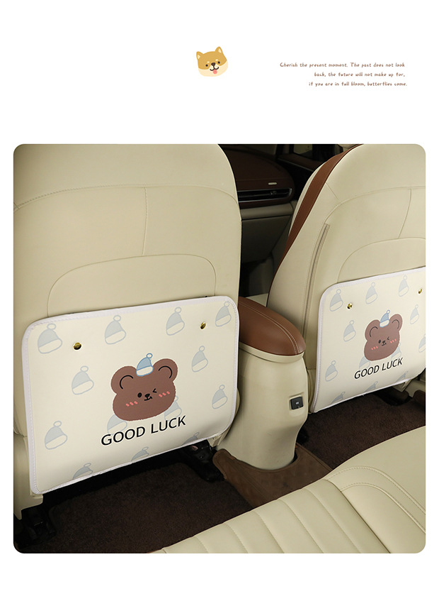 Car Seat Back Anti-Kick Pad, Kidsren's Cartoon Protective Pad, Anti-Dirty Protective Pad for Interior Use, Rear Anti-Kick Pad