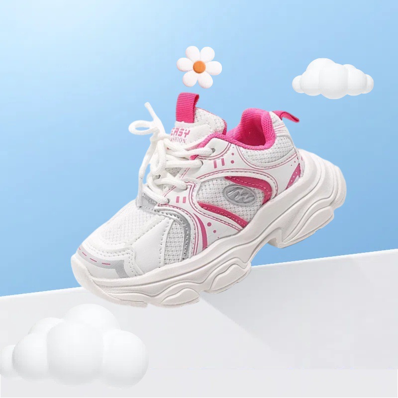 Calzado Deportivo Infantil Primavera-Otoño 2026, Zapatillas de Running para Niños, Zapatillas de Malla Estilo Dad Shoes para Niños, Zapatillas Casuales Ligeras y Versátiles para Niñas