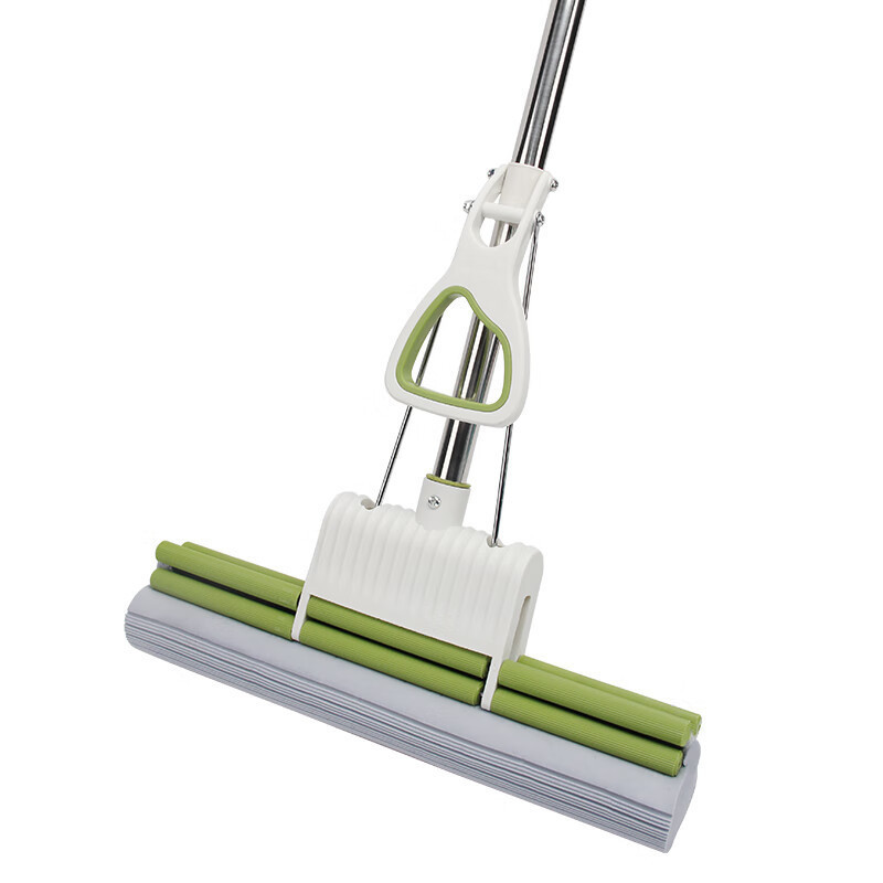 Sponge Mop Roller Wringer Mop for Bathroom and Living Room Floor, Dual-Use for Wet and Dry Cleaning, Hands-Free Washing, Eco-Friendly