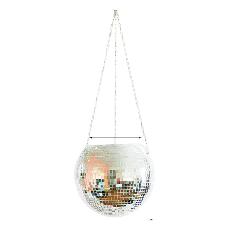 Трансграничное зеркало DiscoBallPlanter, сферический пластиковый подвесной цветочный горшок для дискотеки, подвесная корзина для рождественского сада