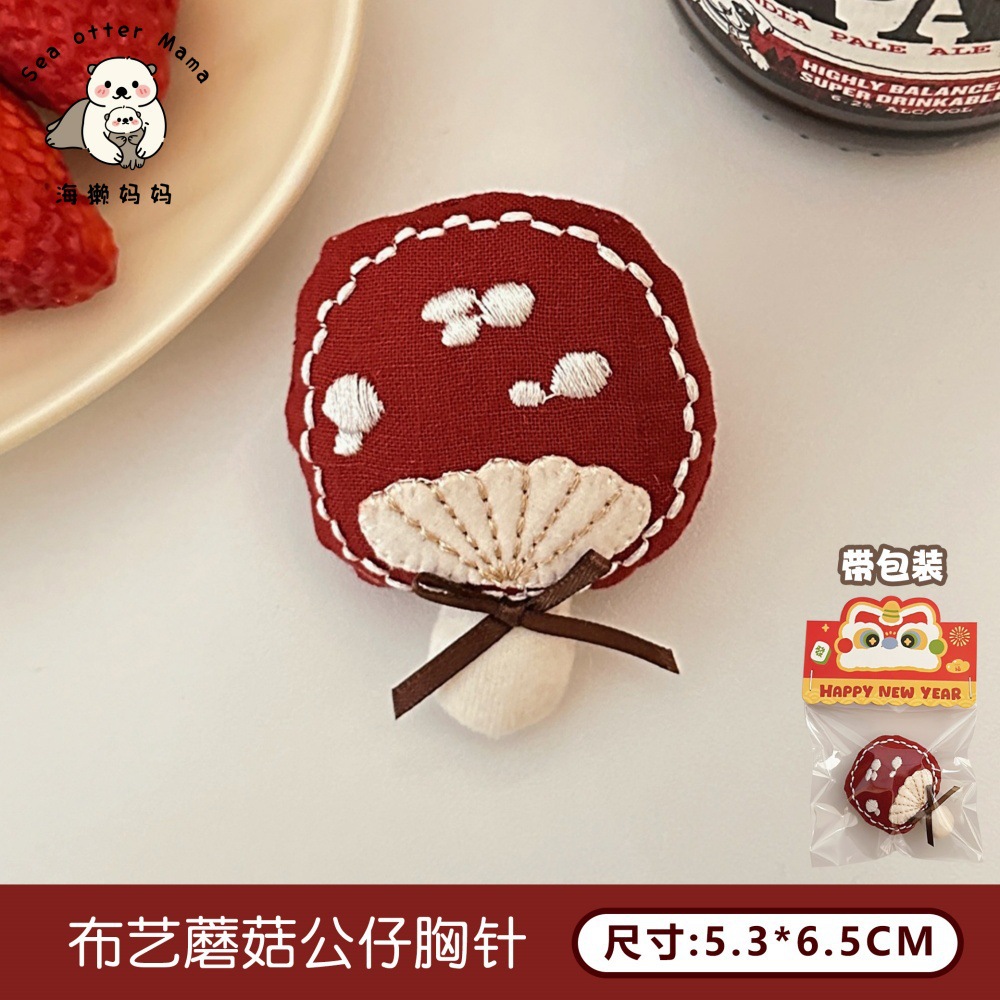 Coreano retro tela broche broche broche de cabello de niña corazón dulce lindo broche de frangeo al por mayor