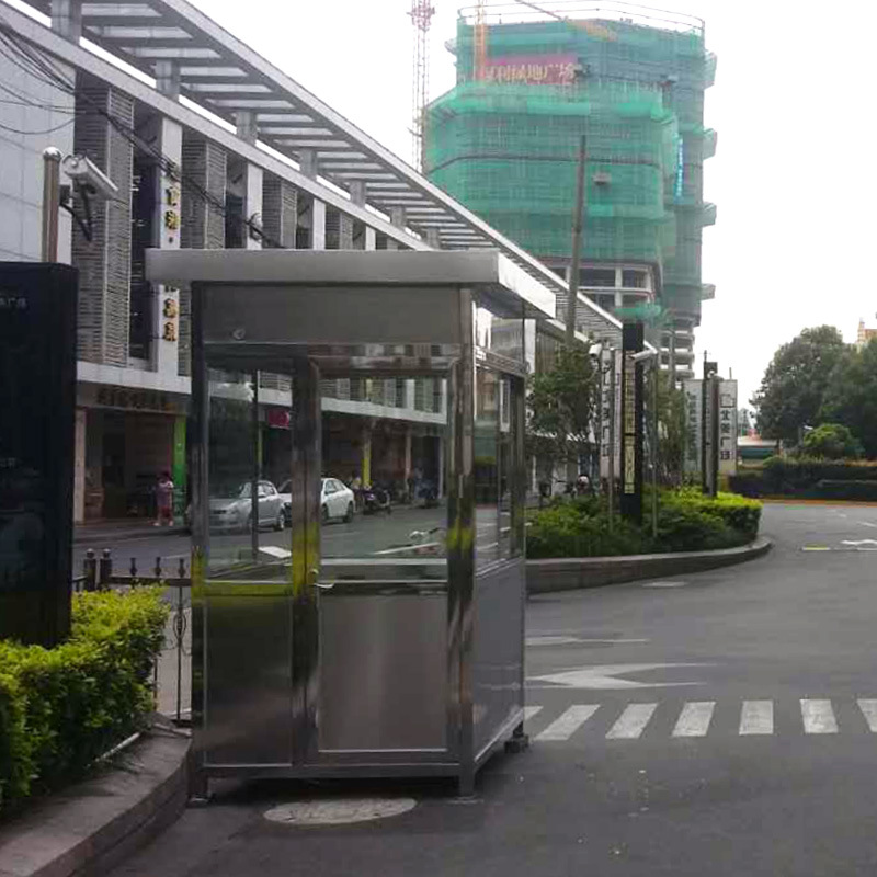 Sala de guardia de estructura de acero Fabricante Comunidad Sala de guardia de acero inoxidable Forma Caja de guardia de seguridad de acero inoxidable 304