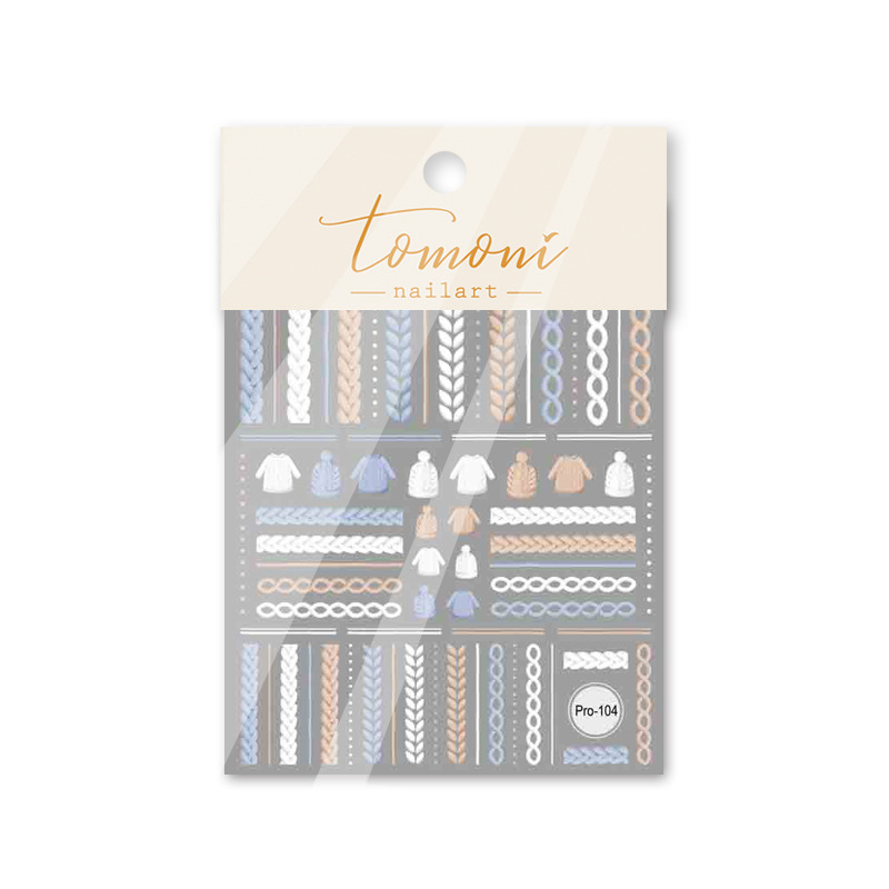 Otoño e Invierno popular realzado suéter 2022 nuevo uñas pegatinas patrón decorativo Navidad Snowflake copo de dibujos animados lindo