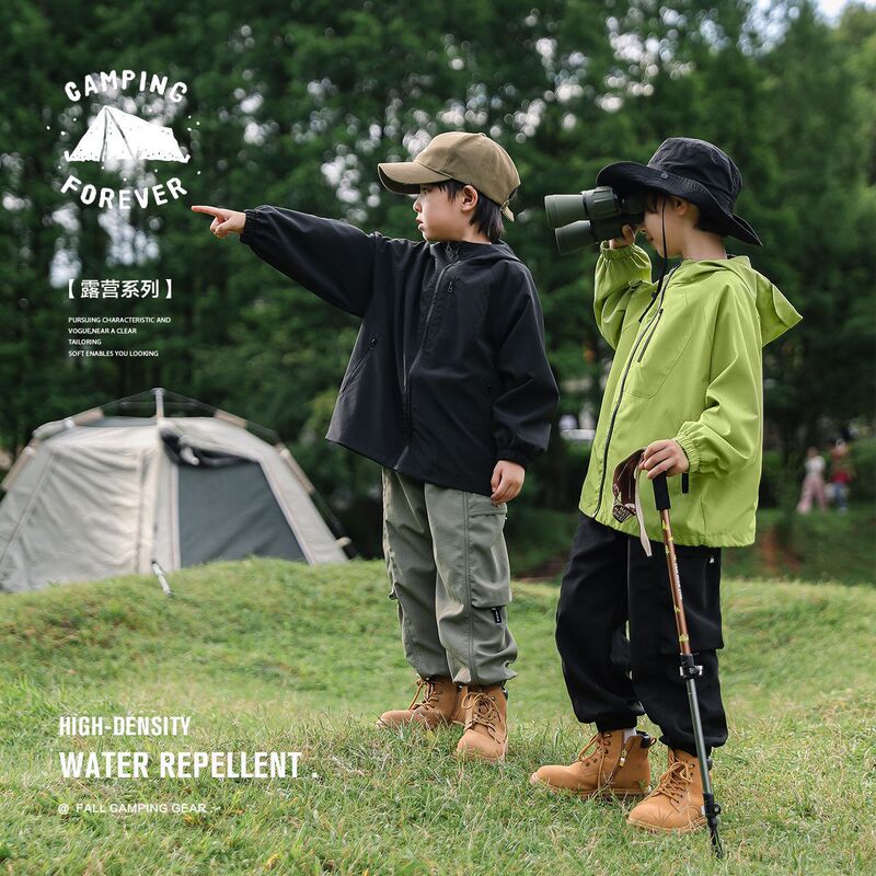 AINI Children's Outdoor Waterproof Charge Clothes Spring and Autumn Large Children's Coat Casual Sports Trendy All-match Children's Wear