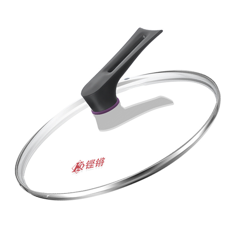 Pot lid tempered glass lid wok transparent lid high temperature resistant Kangbach second, third and fourth generation wok lid with lid 32cm