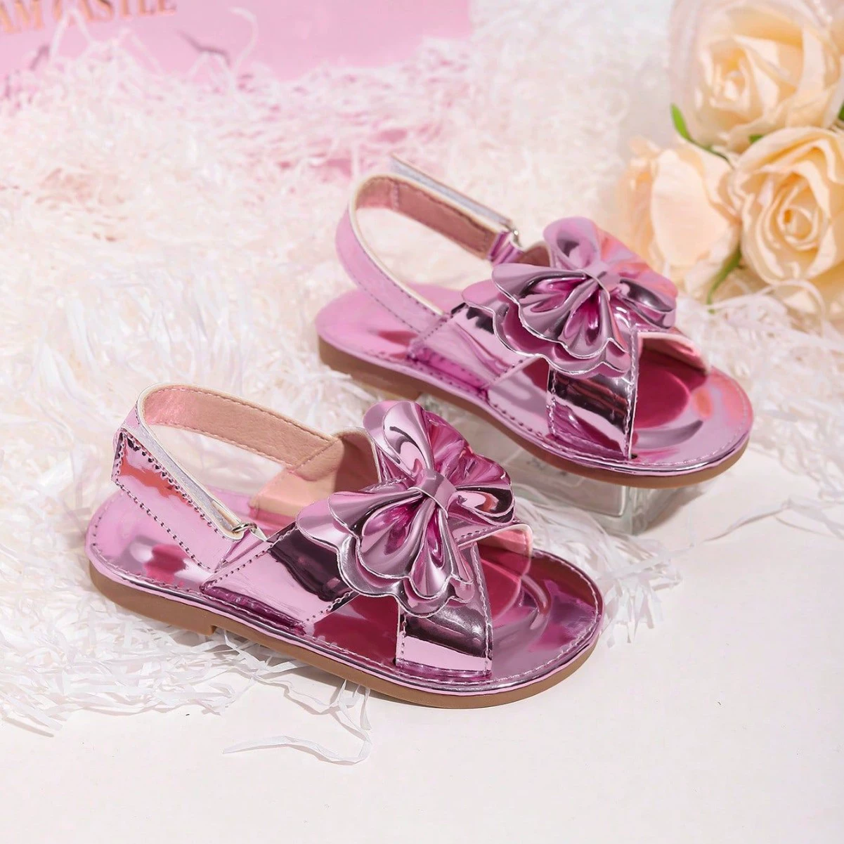 Трансграничная внешняя торговля Французский бант темперамент плоские модные сандалии