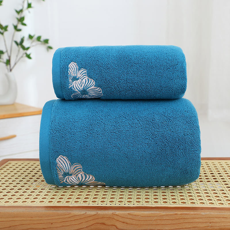 Cross-border exclusive Xinjiang cotton face towel employee gift set, two-piece pure cotton bath towel set