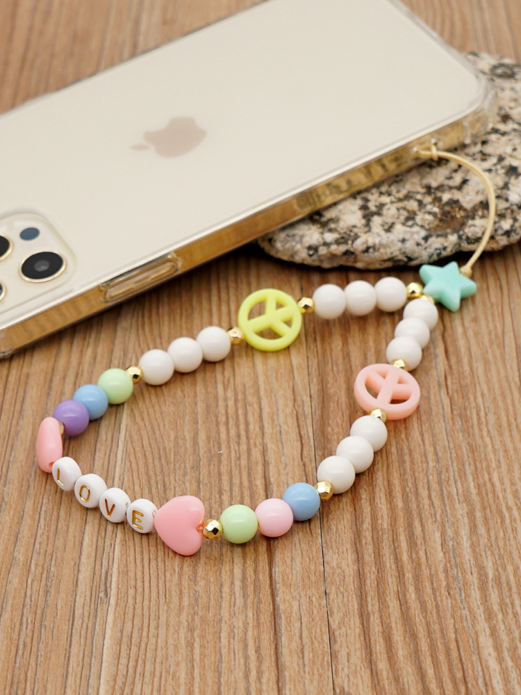 Simple Bohemian Love Letter Love Mobile Phone Chain display picture 9