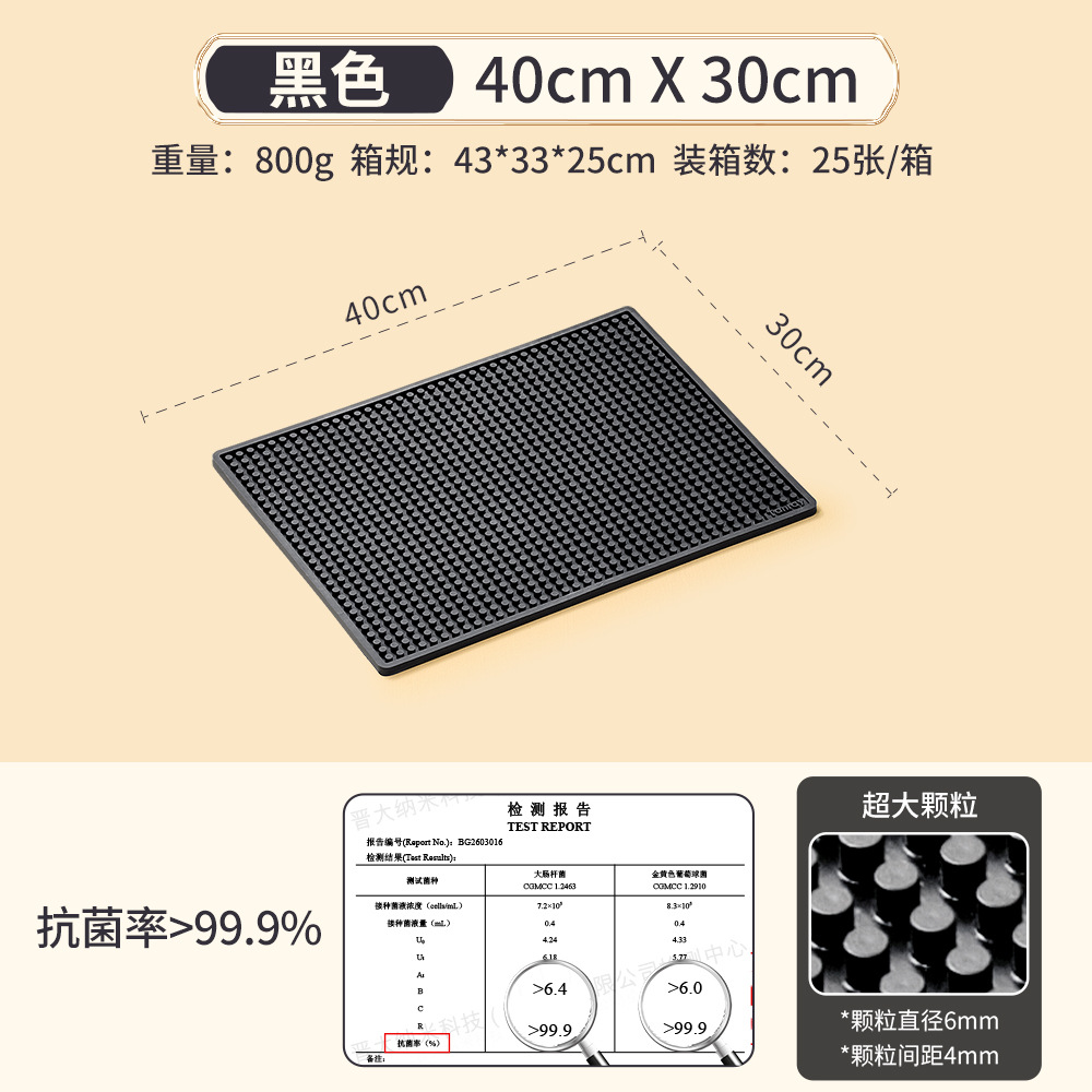 블랙 [40*30cm] 초대형 입자丨항균 소재