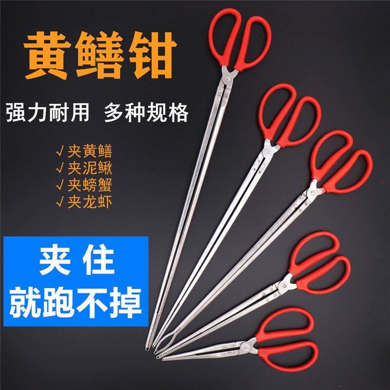 Stainless steel fish pliers eel clamp crab clamp lobster loach fish pliers snake clamp snake clamp fish garbage clamp iron clamp