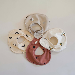 Danish new pure cotton bib for infants and toddlers, suitable for all seasons, unisex baby absorbent bib, newborn scarf