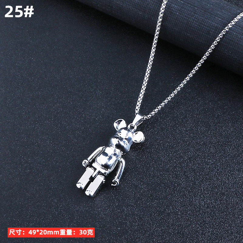 Hombres collar de titanio joyería acero aleación personalizada colgante ins hip hop calle suéter largo cadena accesorios colgantes