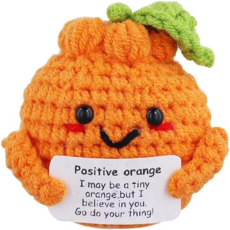 Navidad transfronteriza energía positiva papa tomate expresión divertida hilo de lana hecho a mano ganchillo pepino verduras adornos de frutas