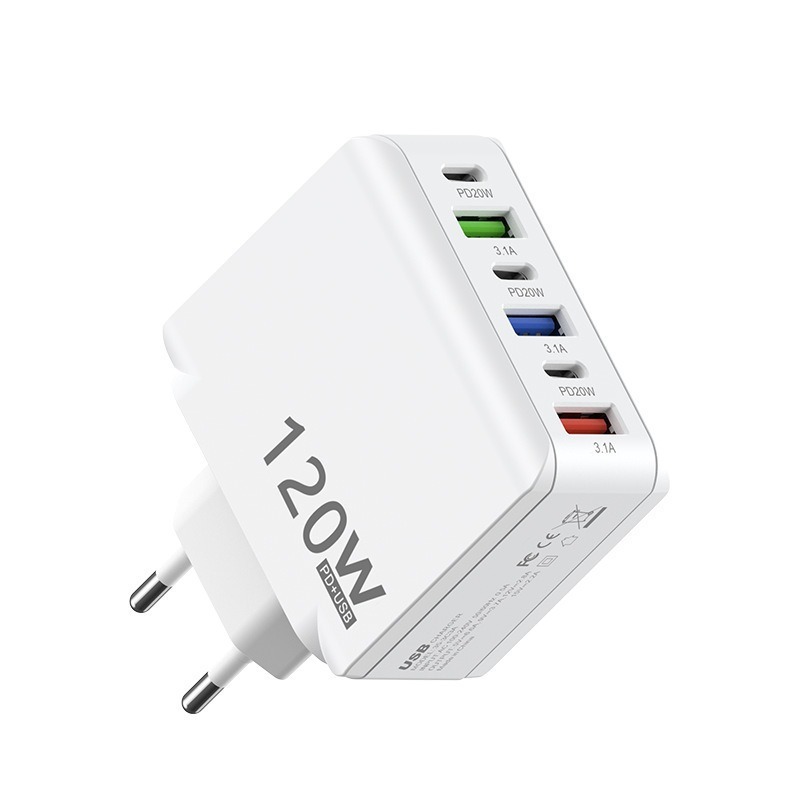 120Wスマートフォン充電器3USB 3PD美規欧規英規多口充電器ヘッド|undefined