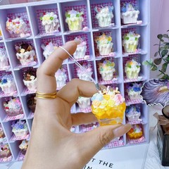 仿真食玩冰淇淋蛋糕挂件微缩立体小摆件创意饰品包装饰娃娃机奖品