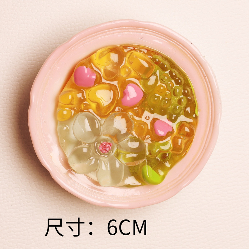 跨境夏日立体食物冰箱贴食玩冰粉爆爆珠树脂冰箱磁性贴装饰品批发|undefined