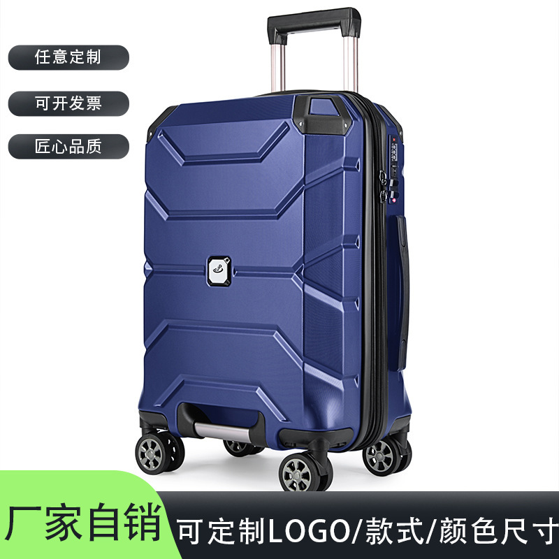 Manufacturer's Ready-Stock Abs+Pc Large-Capacity Password Lock Suitcase, Customizable Simple Travel Suitcase, Lightweight Silent Spinner Trolley Case