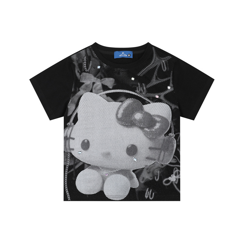 American Street Retro Summer Short-Sleeved T-Shirt Sexy Slim Fit Jersey Jersey Style Stripesd V Neck Sports Top