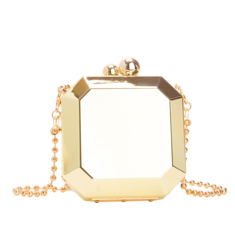 Nueva bolsa de cena transfronteriza europea y americana moda diseño de personalidad acrílico sequela bolsa de cena cadena bolsa de caja