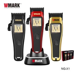 WMARK NG-X1理髪切液晶リニアモータープロクロスボーダーデジタル表示バリカンDLCナイフヘッド理髪器