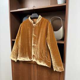 闪闪亮真丝丝绒外套棉服