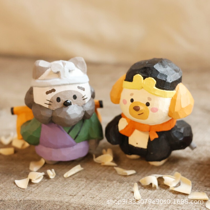 Miniature Wooden Carvings of the Four Disciples from Journey to the West, Office Desk Ornaments, Car Decorations, Street Stall Travel Souvenirs, Cultural and Creative Products Miniature Wooden Carvings of the Four Disciples from Journey to the West, Office Desk Ornaments, Car Decorations, Street Stall Travel Souvenirs, Cultural and Creative Products
