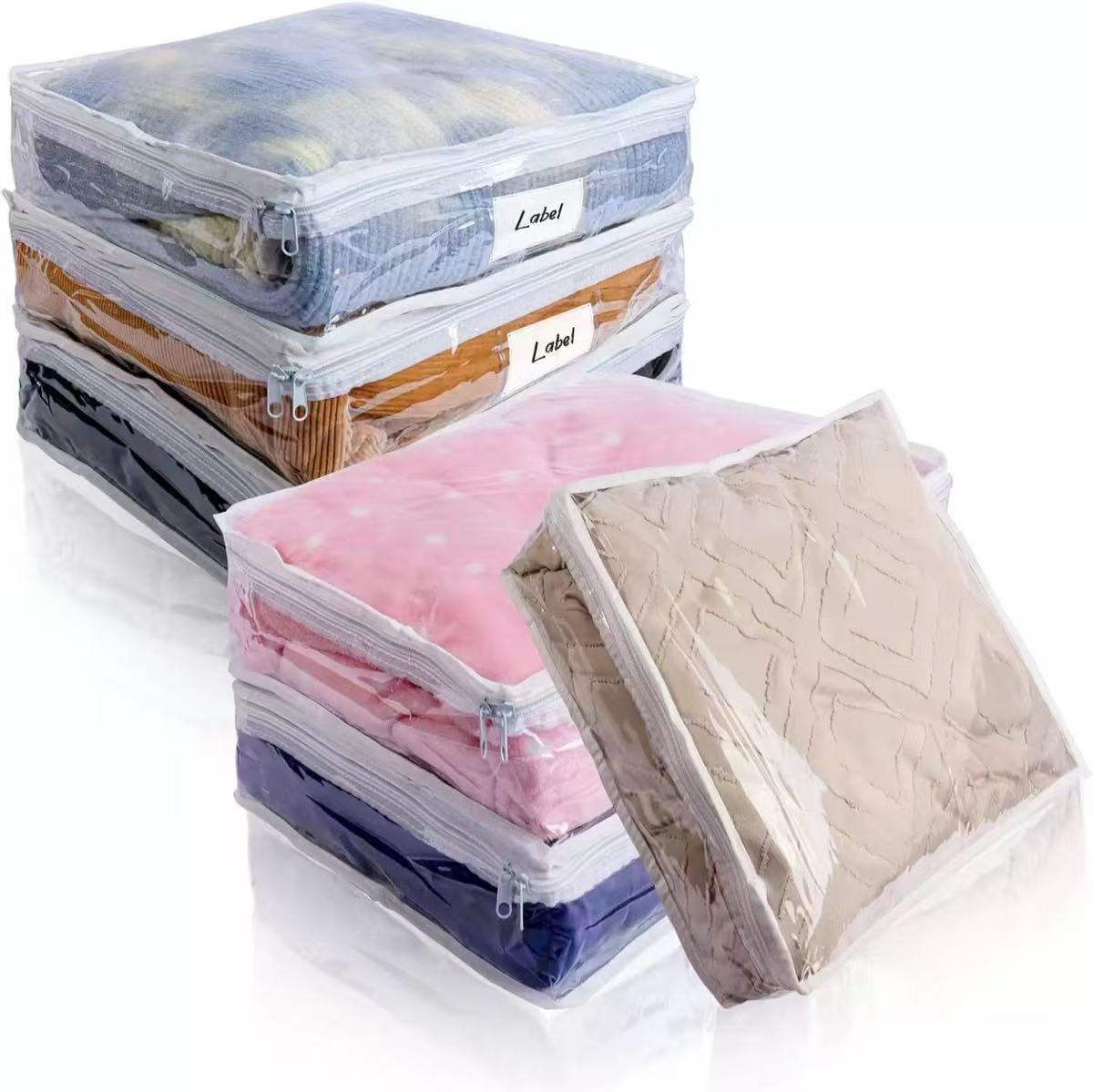 Transparent storage system PVC with zipper