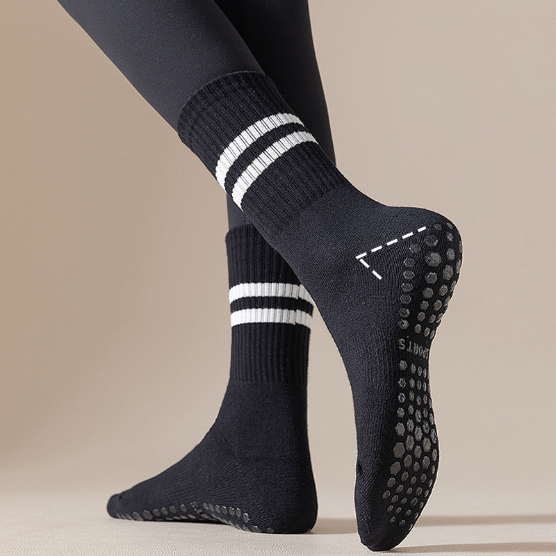 Pure Cotton Boneless Seam Professional Non-Slip Yoga Women's Socks Indoor Gym Pilates Dotted Non-Slip Floor Shoes and Socks