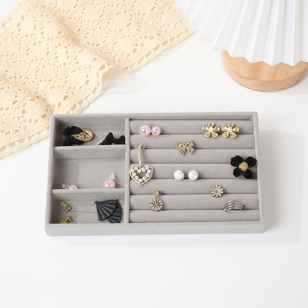 Contador cajón cascada bandeja de joyería almacenamiento para ver paleta pendientes pendientes anillos collares joyería caja de almacenamiento al por mayor