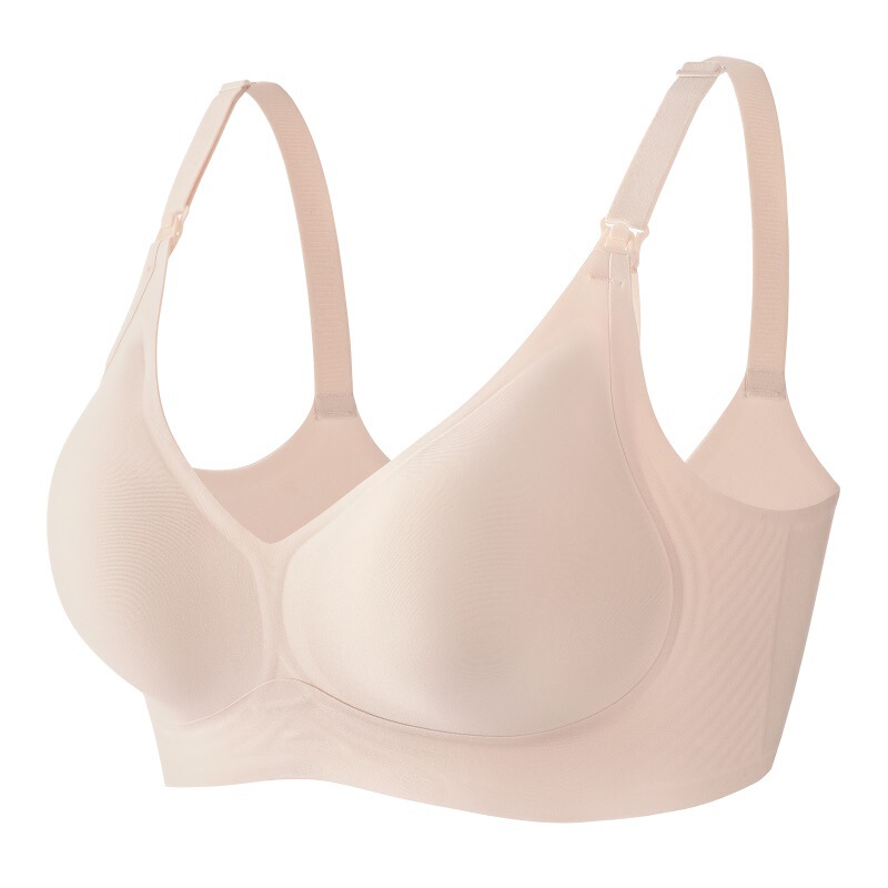 シームレスソフトサポート産後授乳ブラジャー薄型プッシュアップたるみ防止授乳固定カップ巨乳リフトマタニティブラジャー|undefined