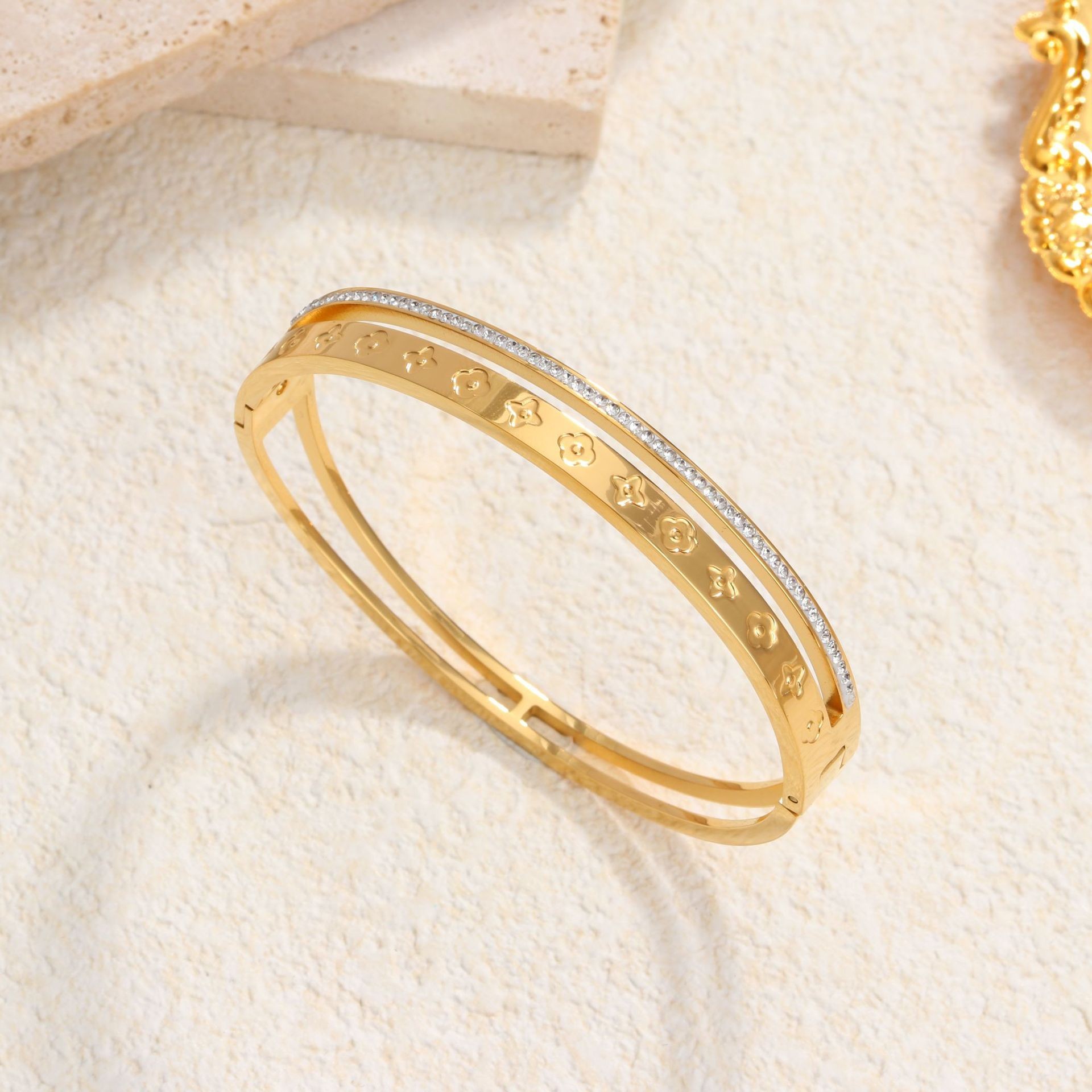 63줄 다이아몬드 노안 팔찌 골드