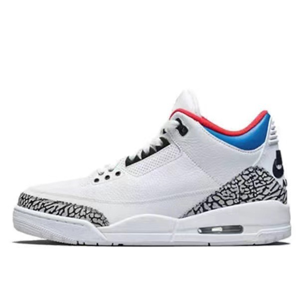 AJ3黒セメントレースブルー藤原浩エアマット実戦バスケットボール靴ジョー3滑り止め耐摩耗性男女レジャー運動靴|undefined