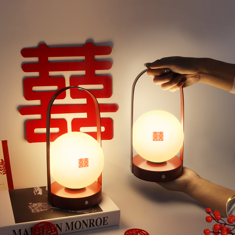 长明灯结婚一对礼物送新人婚房长命灯台灯喜灯新婚床头灯陪嫁实用|undefined