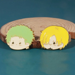 動漫周邊 海賊王路飛索隆香吉士羅人物腦袋卡通胸針 可愛Q版別針