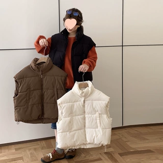 2026韩系百搭棉服马甲女冬季新款ins叠穿坎肩立领背心外套上衣女.