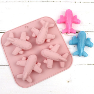 Dubi 4-Piece Airplane Rice Cake Mold Silicone Cake Mold Handmade Chocolate Mold Handmade Aromatherapy Plaster Mold
