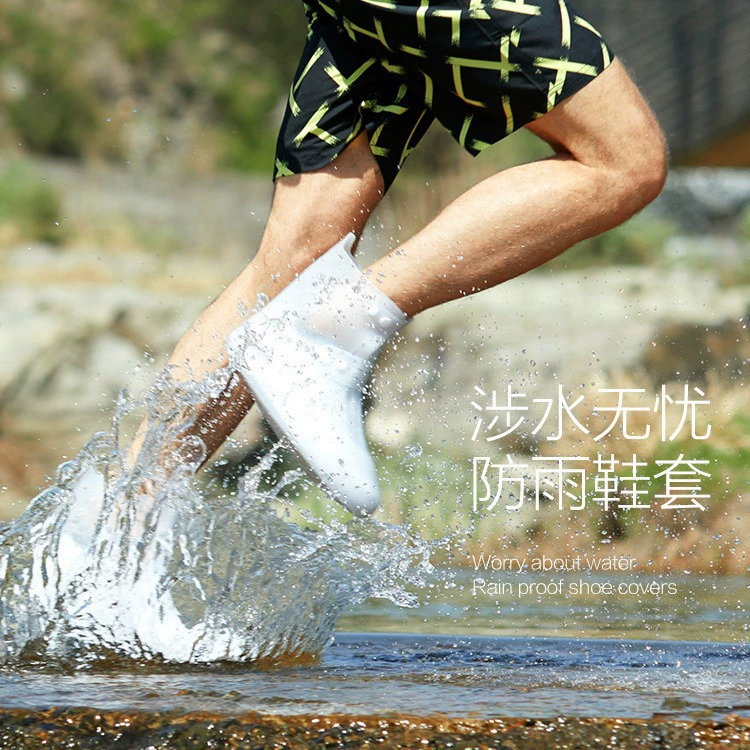 Водонепроницаемый Противоскользящий чехол для обуви от дождя для любителей износостойкий кухонный мужской и женский чехол от дождя средней длины, утолщенный из ПВХ водонепроницаемый чехол для обуви в пустыне