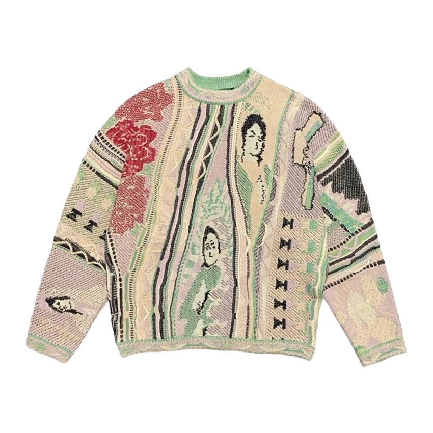 Retro Sweatshirt Für Herren Mit 3d Print Im Strick-look_voghion.com