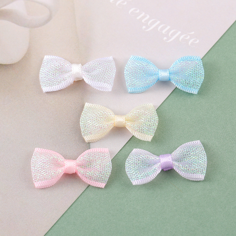 in stock 1.2 Wide Bright Color Yarn Small Tie Clothing Accessories Nail Art Bow Plush Toy Accessories