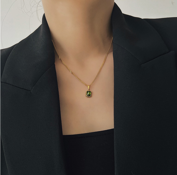 Wedding, Travel Occasion 304 Stainless Steel Material PVD Coated Real Gold Plated 18K Gold Heart 304 Stainless Steel Titanium Steel Waterproof Non Tarnish 304 Stainless Steel Titanium Steel Necklace