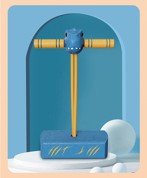 Comercio exterior nuevo dinosaurio de dibujos animados saltar varilla niños Rana saltar kindergarten equilibrio tablero al aire libre juguete entrenamiento físico