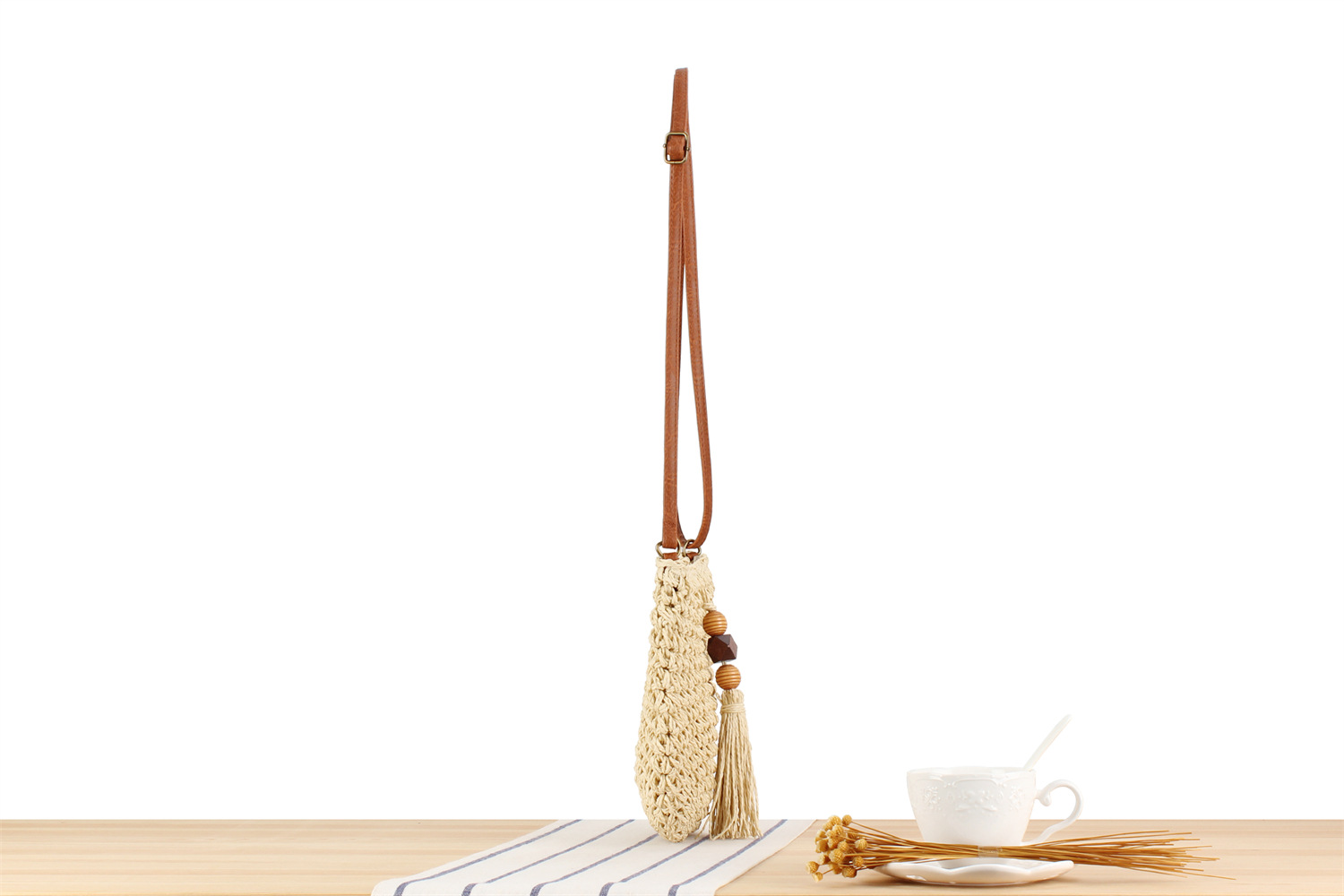 Casual, Daily Occasion Straw Material Women's Small Straw Solid Color Vintage Style Classic Style Zipper Straw Bag