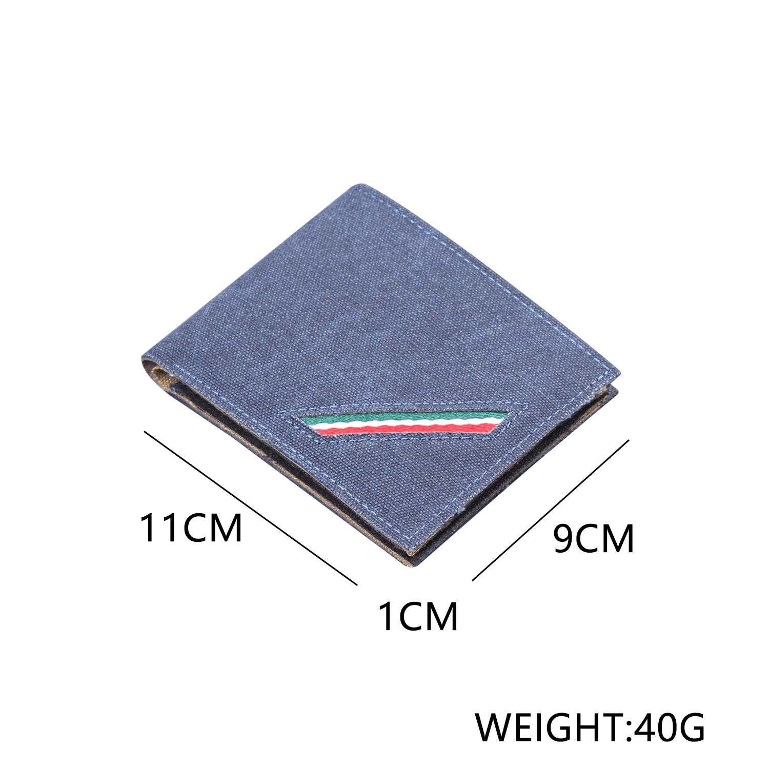 Cartera de lona corta, bolsa de tarjetas para hombres, cartera de hombres, cartera de jeans para hombres, bolsas de dólares al por mayor.